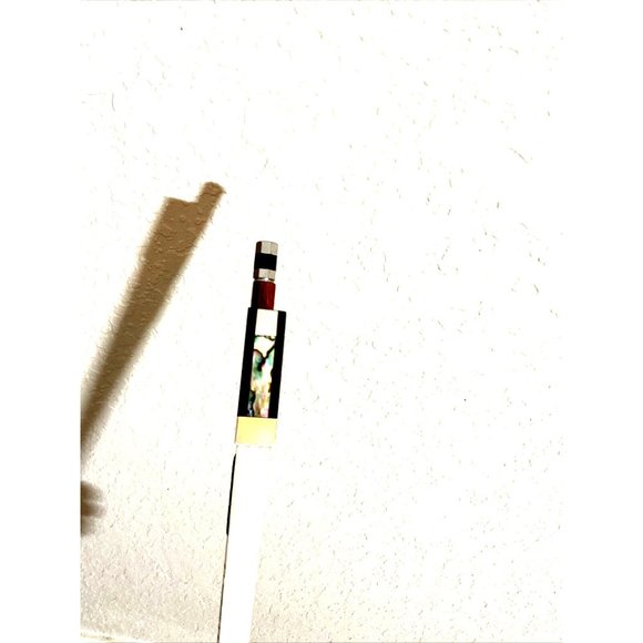 Violin Bow 4/4 Pernambuco Wood Skin With Carbon Fiber Lizard Leather Grip - Picture 4 of 10